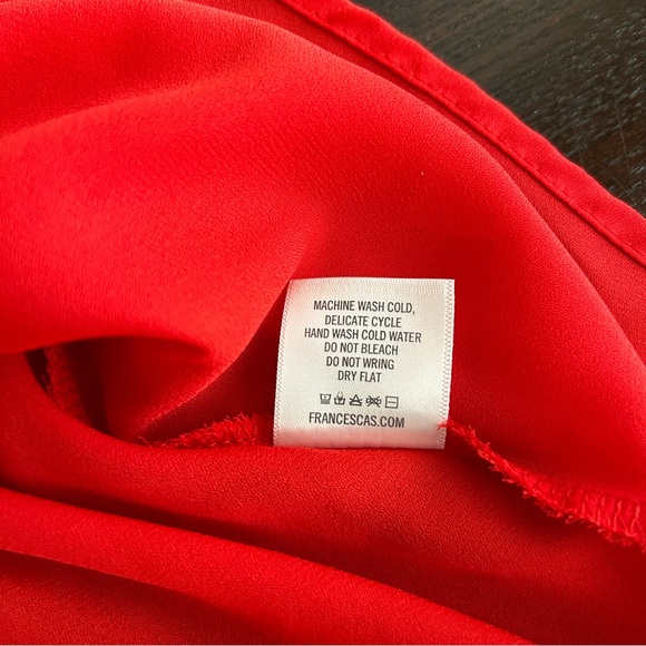 Jun & Ivy Babydoll Red Pullover Top Sz L Swingy Roomy Flutter Valentine Peplum - Picture 5 of 9